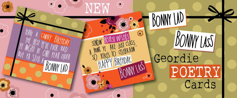 Geordie Poetry Cards Bonny Lad Bonny Lass, Bykerlass Matt Reilly