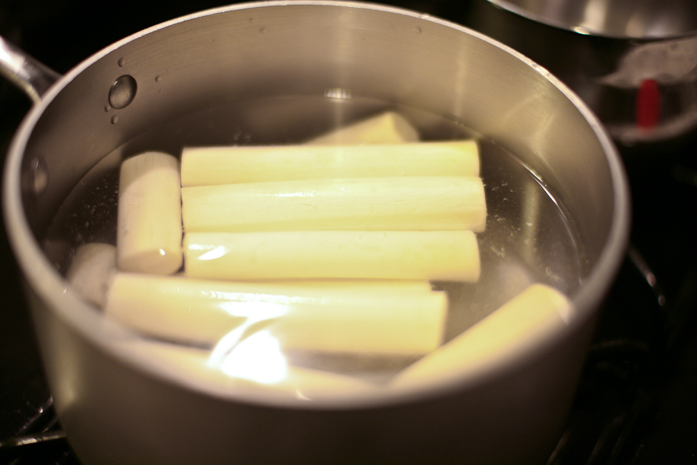 The (Ad Hoc) French Laundry Hearts of Palm with Puree of Marrow Beans