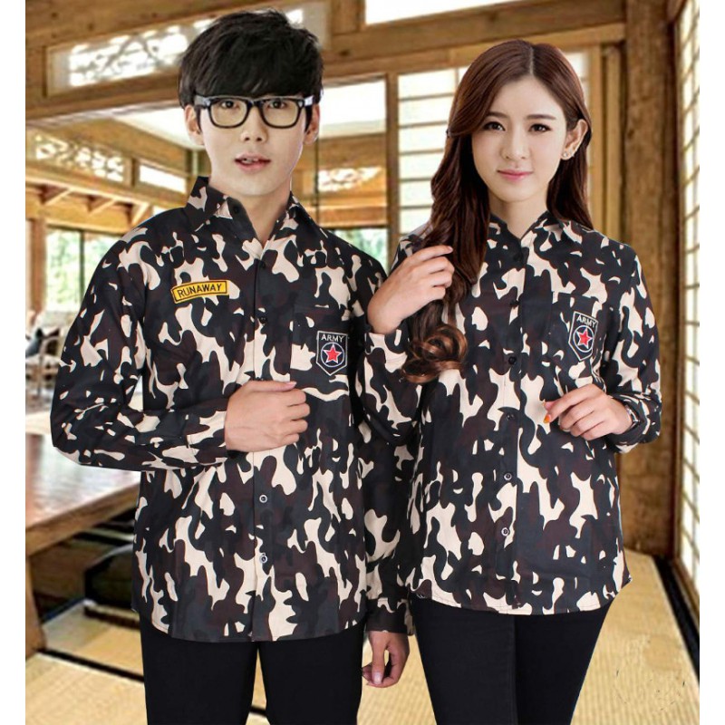 Jual Online Kemeja Army Coklat Couple Murah Jakarta Bahan Katun Terbaru Jual Online Kemeja Army Coklat Couple Murah Jakarta Bahan Katun Terbaru