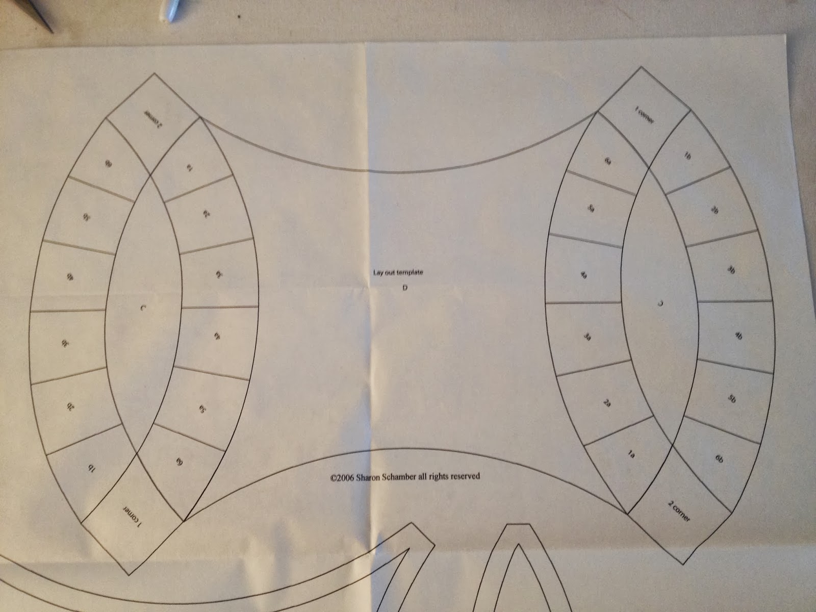 Double Wedding Ring Quilt Template
