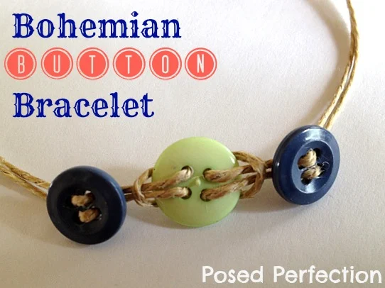Bohemian styled button bracelet by Posed Perfection, featured on I Love That Junk