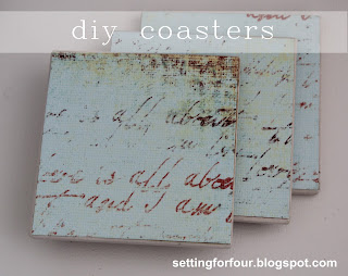 Custom DIY Coaster Tutorial from Setting for Four #coaster #custom #diy #personalized #diy #modpodge #tutorial
