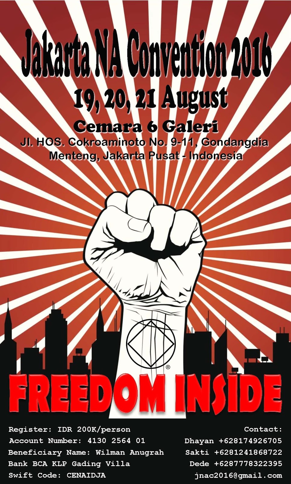 Narcotics Anonymous Jakarta Area New Announcement of Jakarta NA