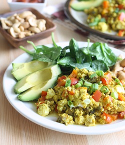 curry scrambled tofu recipe with sweet curry powder