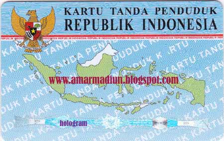 Tampilan belakang e-KTP