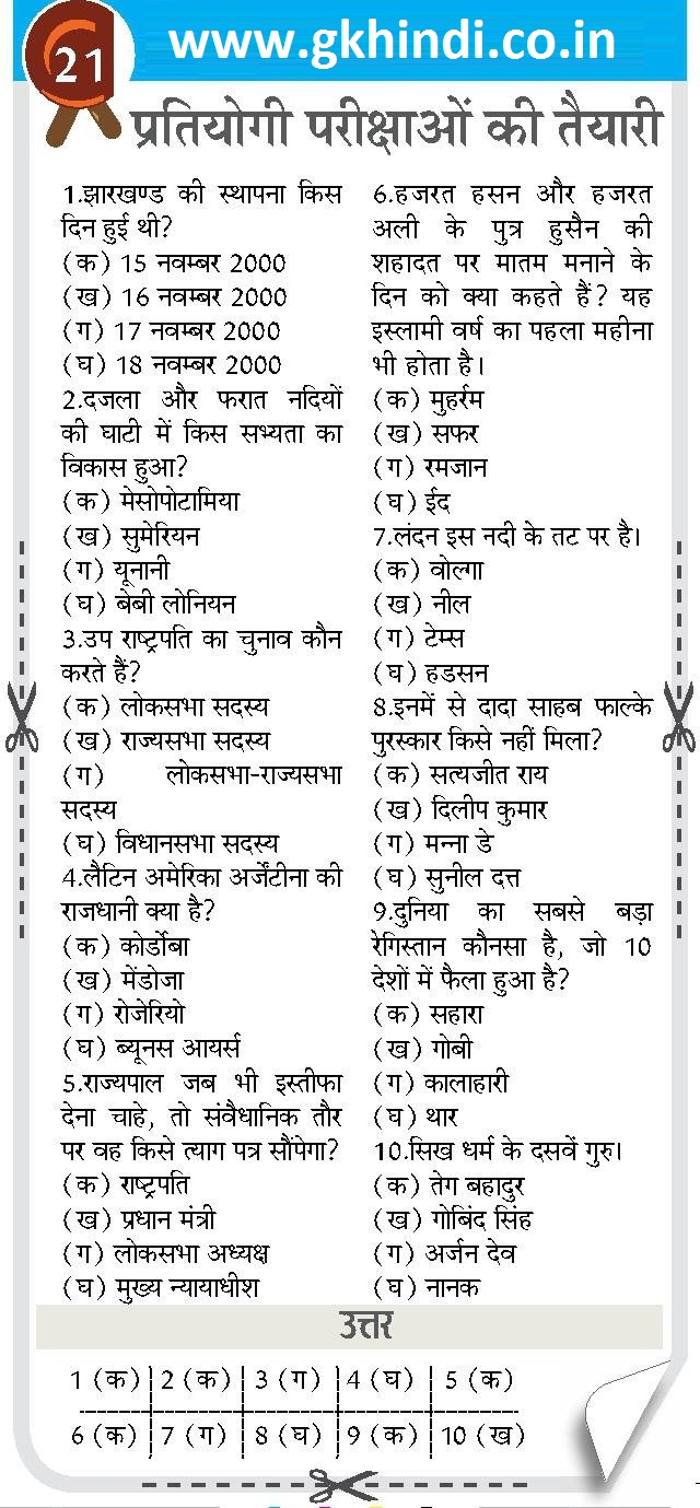 Gk In Hindi 2020 Samanya Gyan General Knowledge Quiz