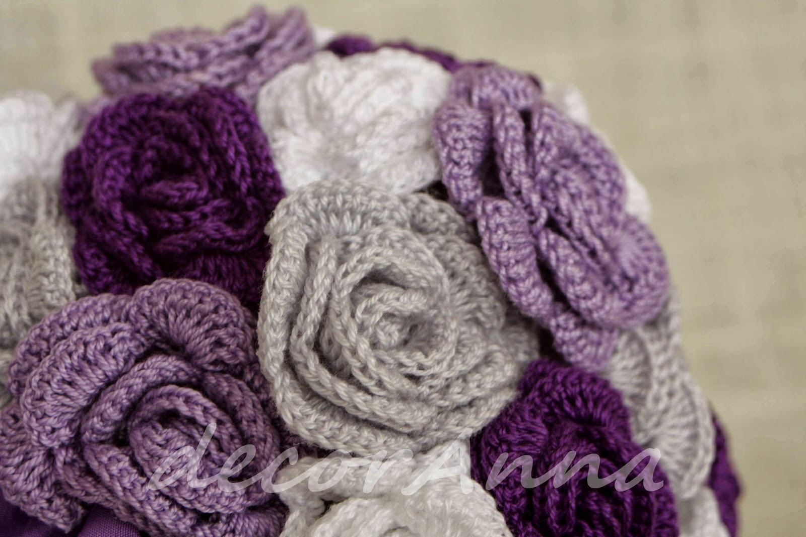 DecorAnna Fioletowy bukiet ślubny Violet wedding bouquet