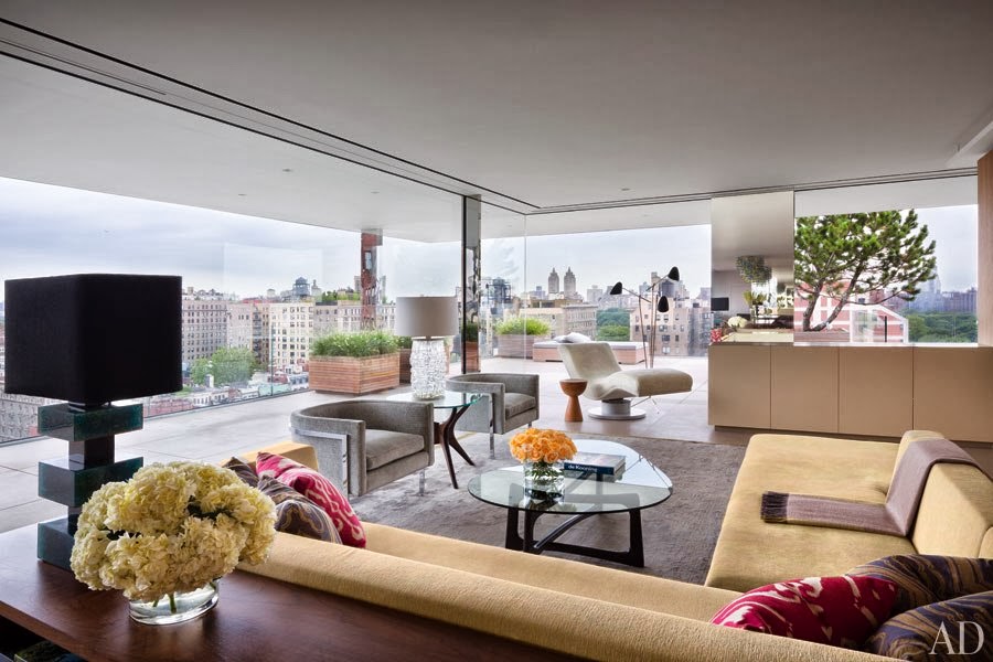 New Home Interior Design: A Glass-Walled Penthouse on New York's Upper ...