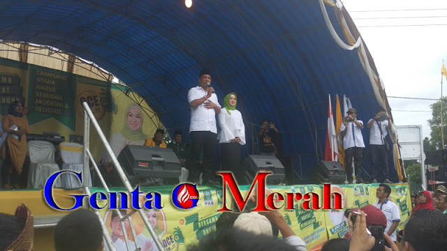 Paslon Bupati Lampura Afrozi-Ice Gelar Deklarasi