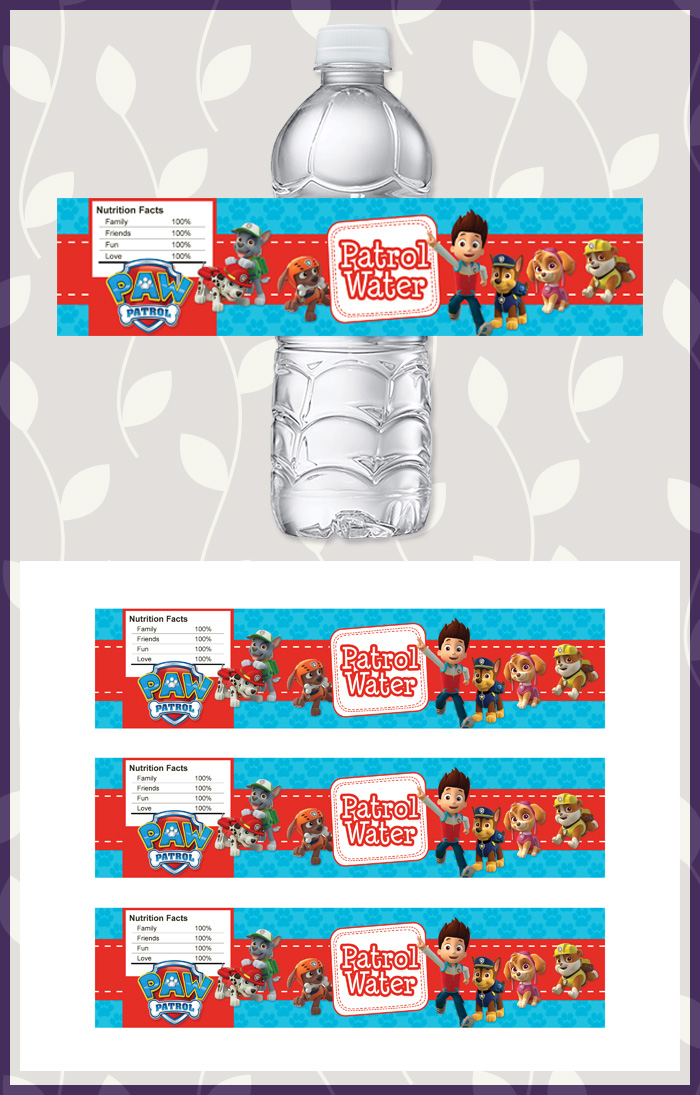 free printable water bottle labels