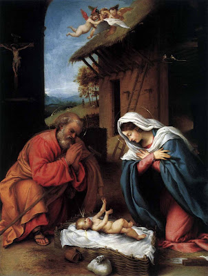 Nacimiento del Niño Jesus en Nochebuena para Navidad