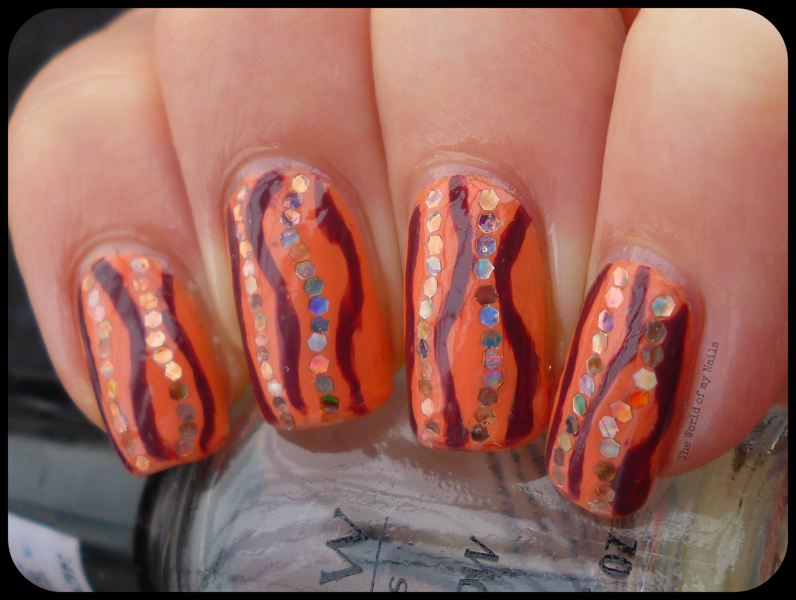The World of my Nails : Matching Manicures Sunday: Narandžasti manikir