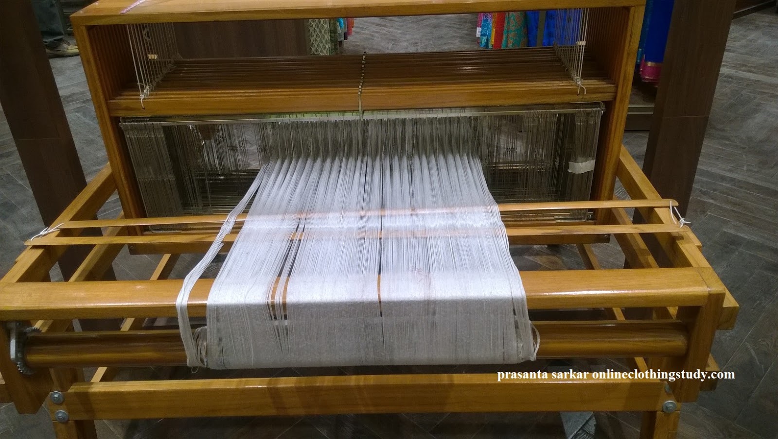 A Miniature of Handloom Weaving Machine