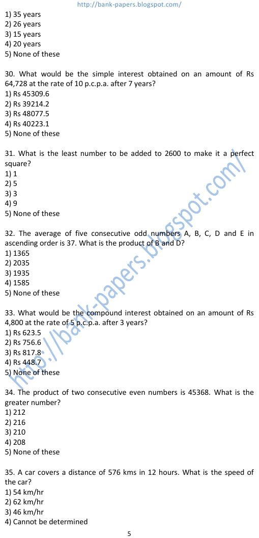 Indusind Bank Model Question Papers