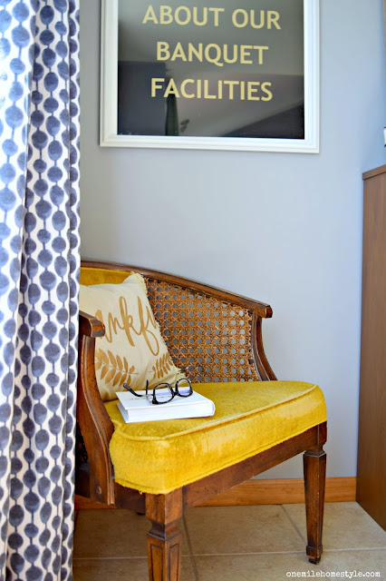 Cozy Little Reading Nook with Vintage Chair - One Mile Home Style