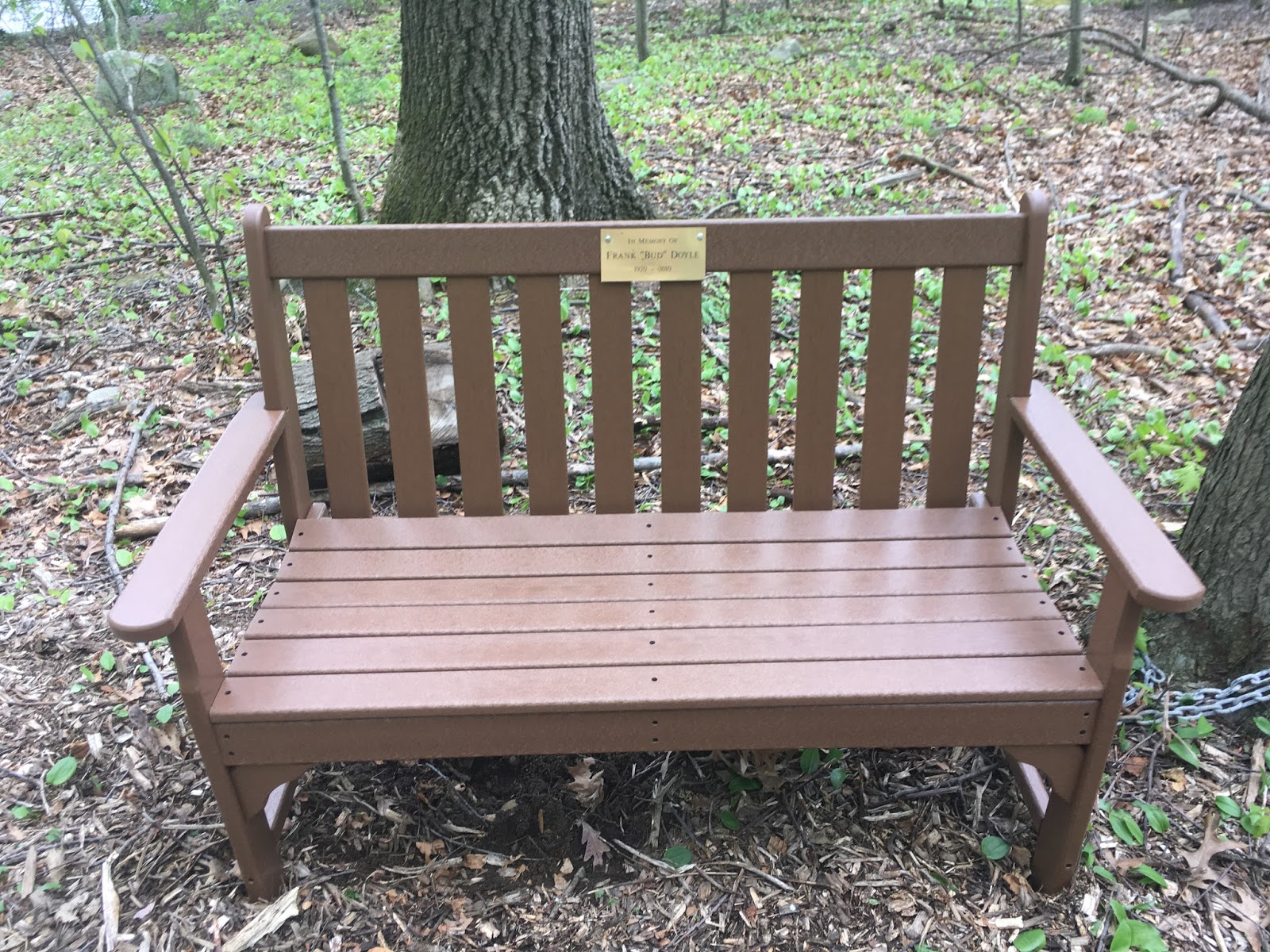 Prospect Land Trust... Frank "Bud" Doyle trail head bench