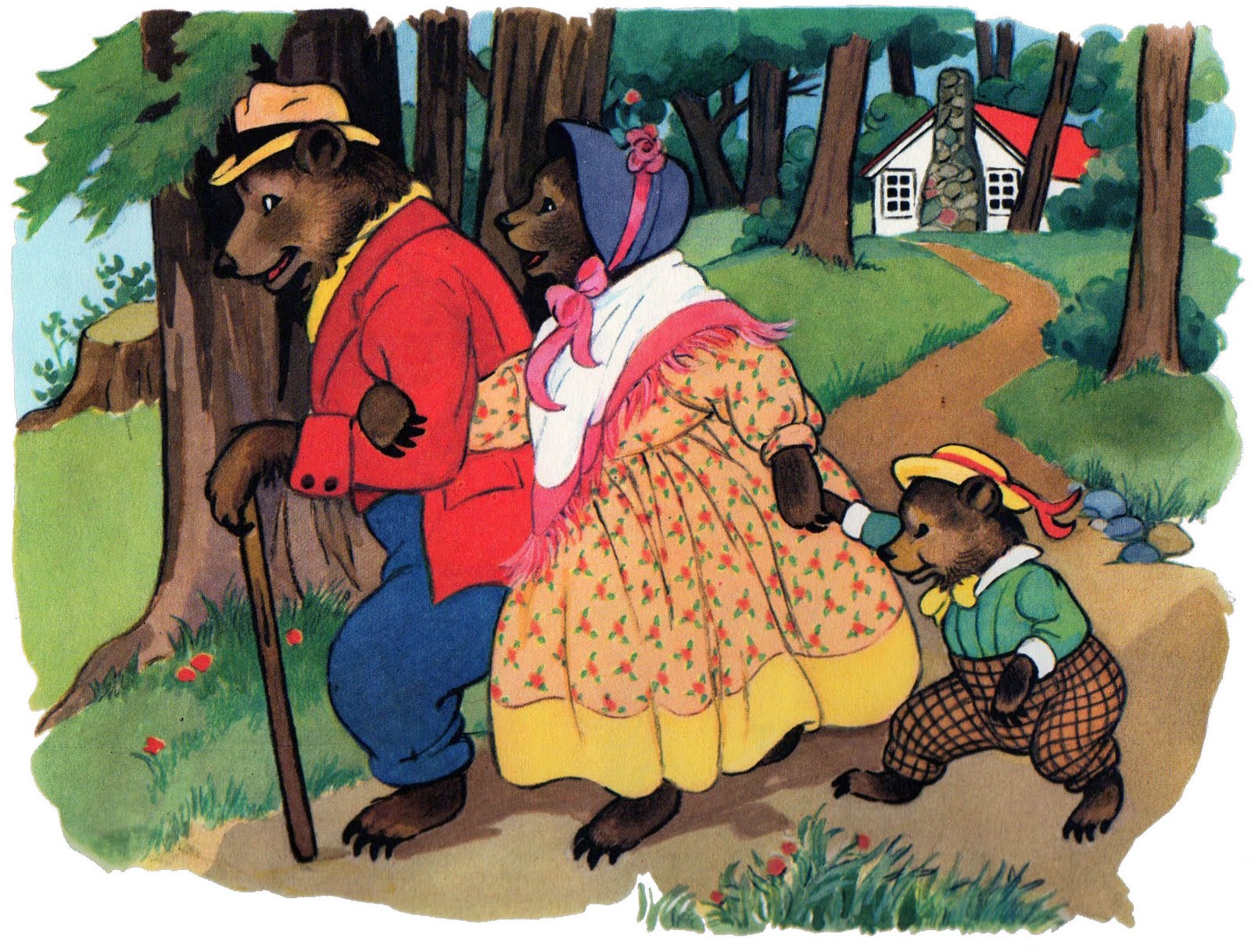 Большие отрывки из сказок. Русские народные сказки три медведя. Сказка три медведя Настасья Петровна. Иллюстрации из сказок. Сказки в картинках.