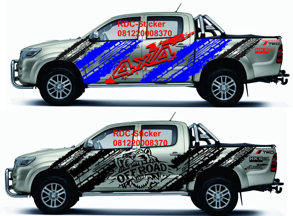 RDC Cutting Sticker Modifikasi  Sticker Toyota Hilux Off Road 