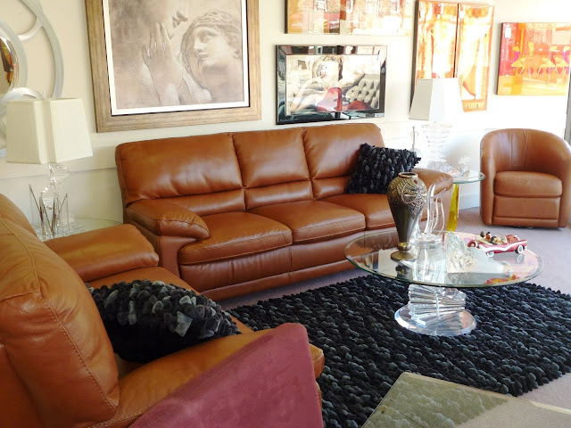 Black Leather Living Room Furniture Sets