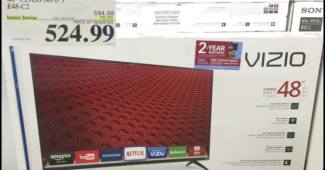 costco vizio tv warranty apps technology