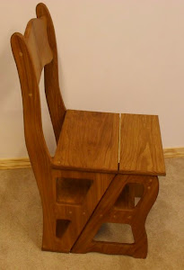 Oak Spanking Chair/Step Ladder