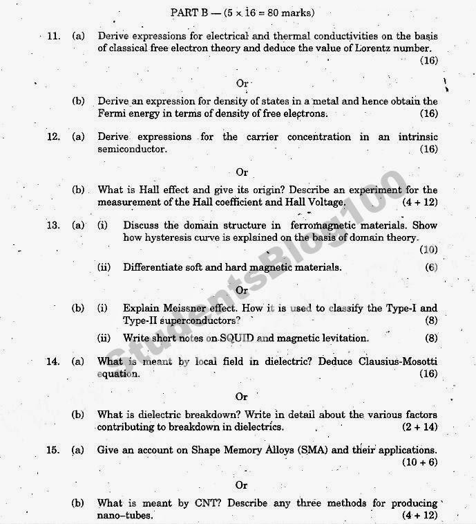 PH6251 ANNA UNIVERSITY PHYSICS2 MAY/JUNE 2014 PREVIOUS YEAR QUESTION