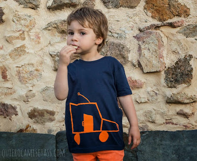 camiseta de niño modelo "Coche"-Tienda Online de camisetas-QuieroCamisetass.com