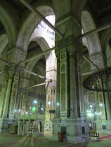Interior of El Refa'i Mosque, Cairo.  The designs rival those of the great cathedrals of Europe.