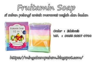 putihkan badan dan wajah dengan sabun pencerah kulit fruitamin soap