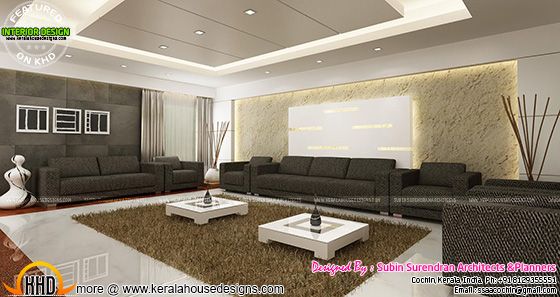 Kerala interior design : Living room