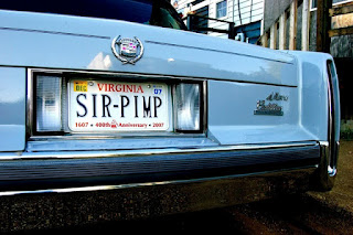 VA license plate that reads Sir-Pimp
