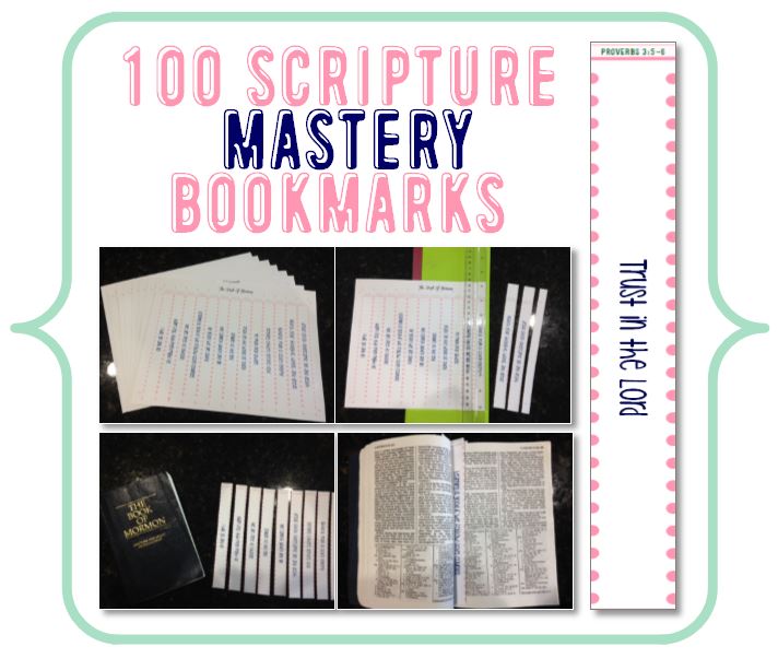 100 Scripture Mastery Bookmarks