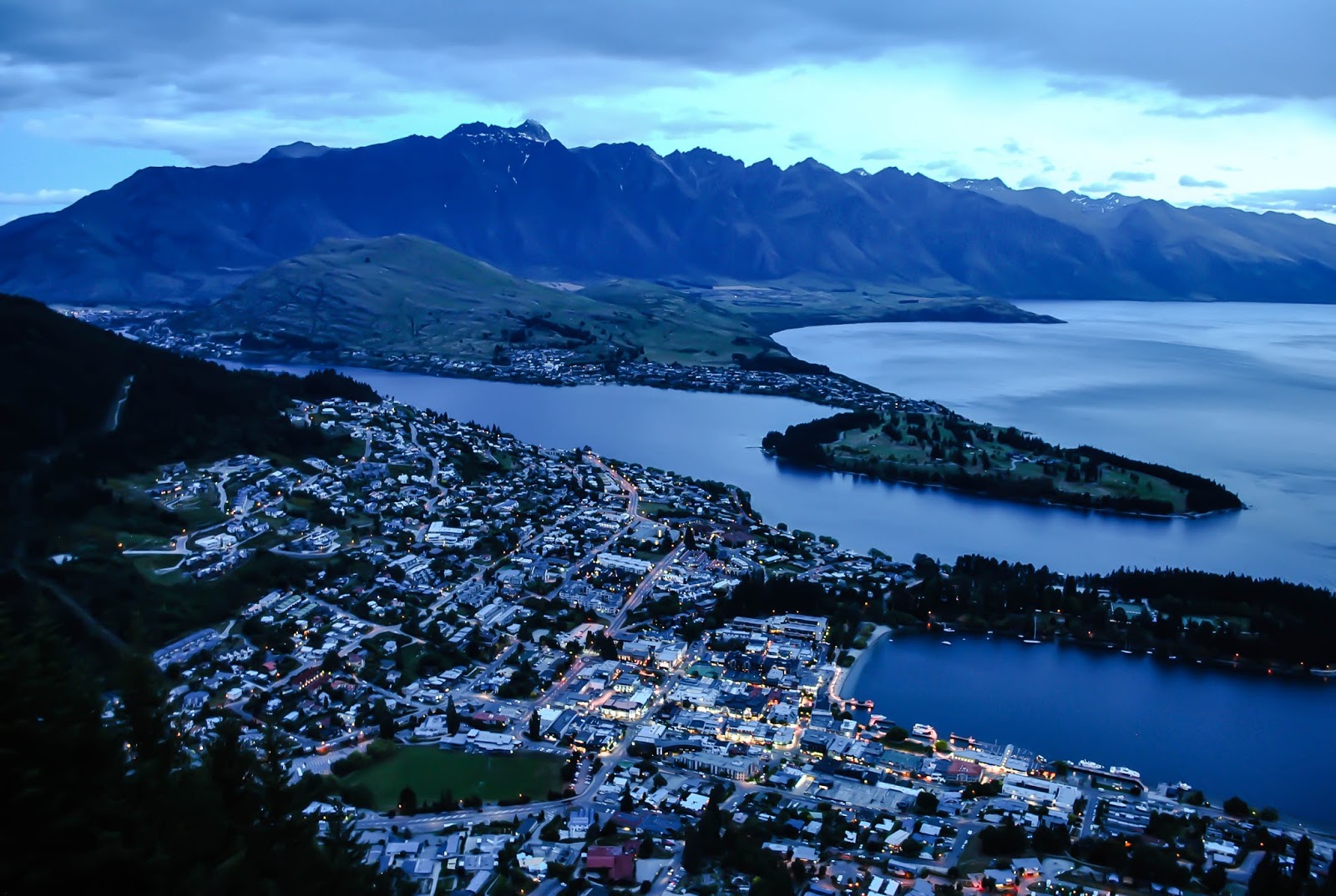 View from the Skyline Gondola in Queenstown New Zealand