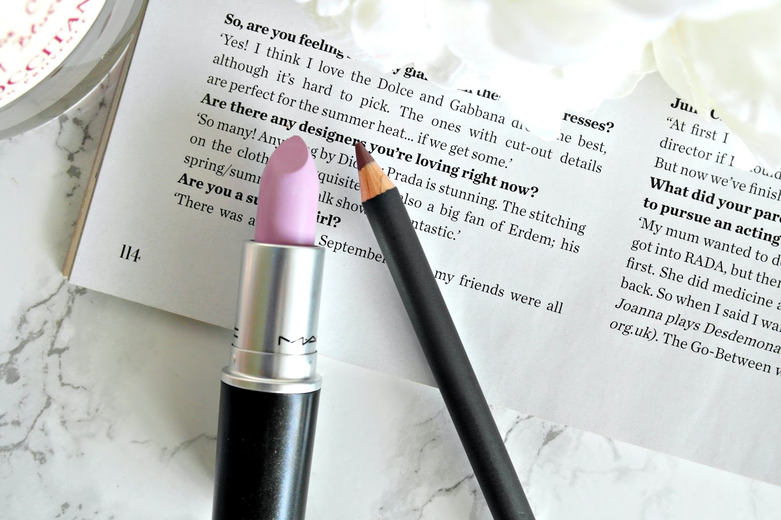 MAC Courting Seduction lipstick, MAC Stone lip liner