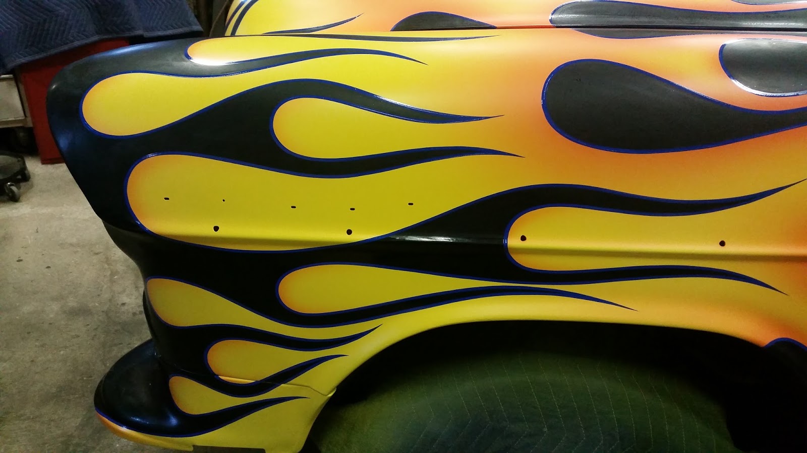 Dennis Day Designs - Lettering, Pinstriping; Murals: Flames