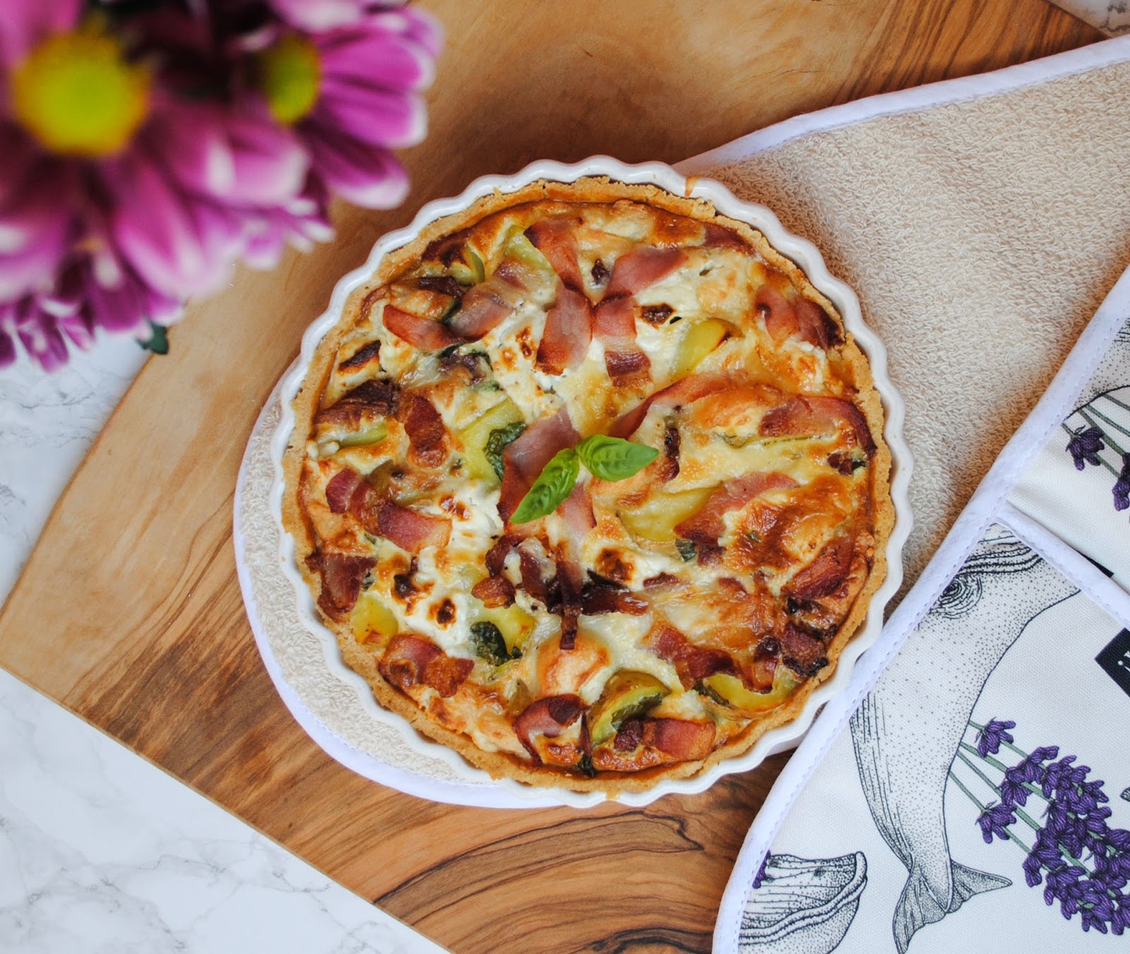 Sharkett Sisters GOATS CHEESE, BACON AND NEW POTATO QUICHE