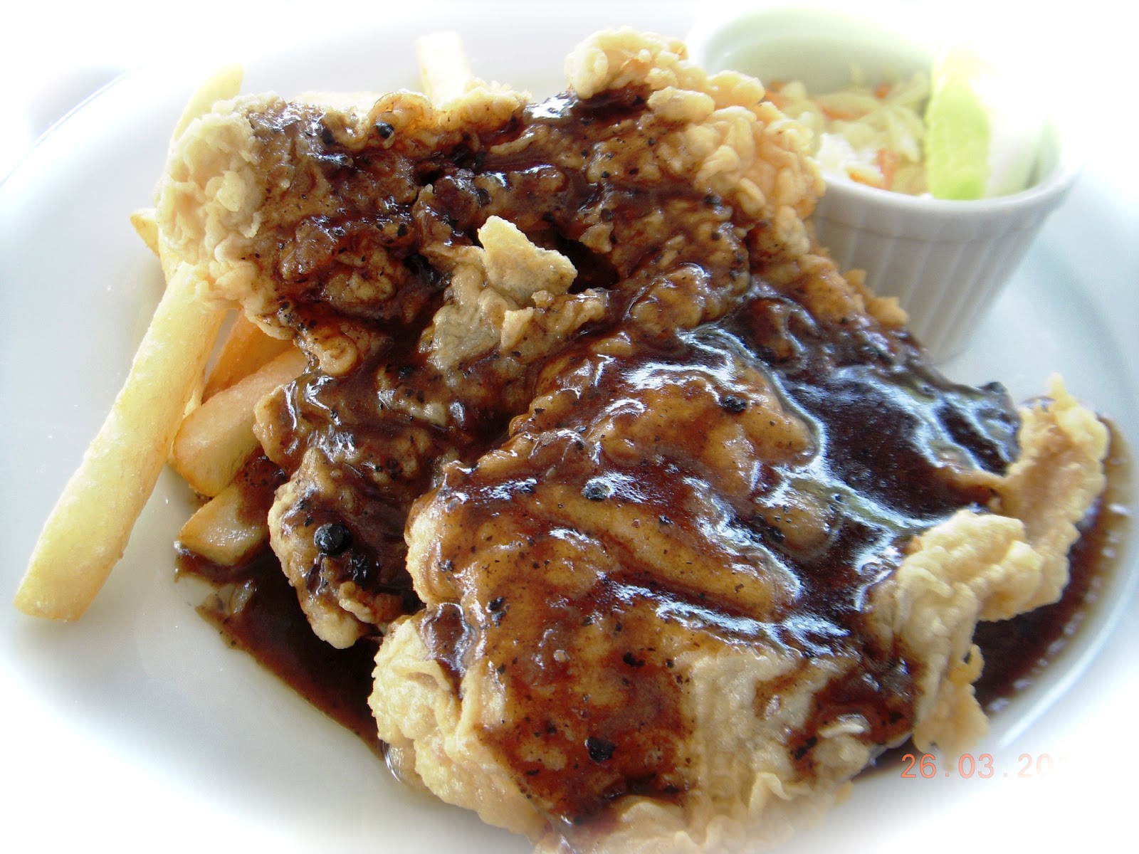 ICookUMakan Chicken Chop with Blackpepper sauce
