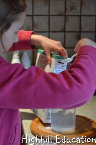 Highhill Homeschool: Growing Borax Crystals - Science Fair Project