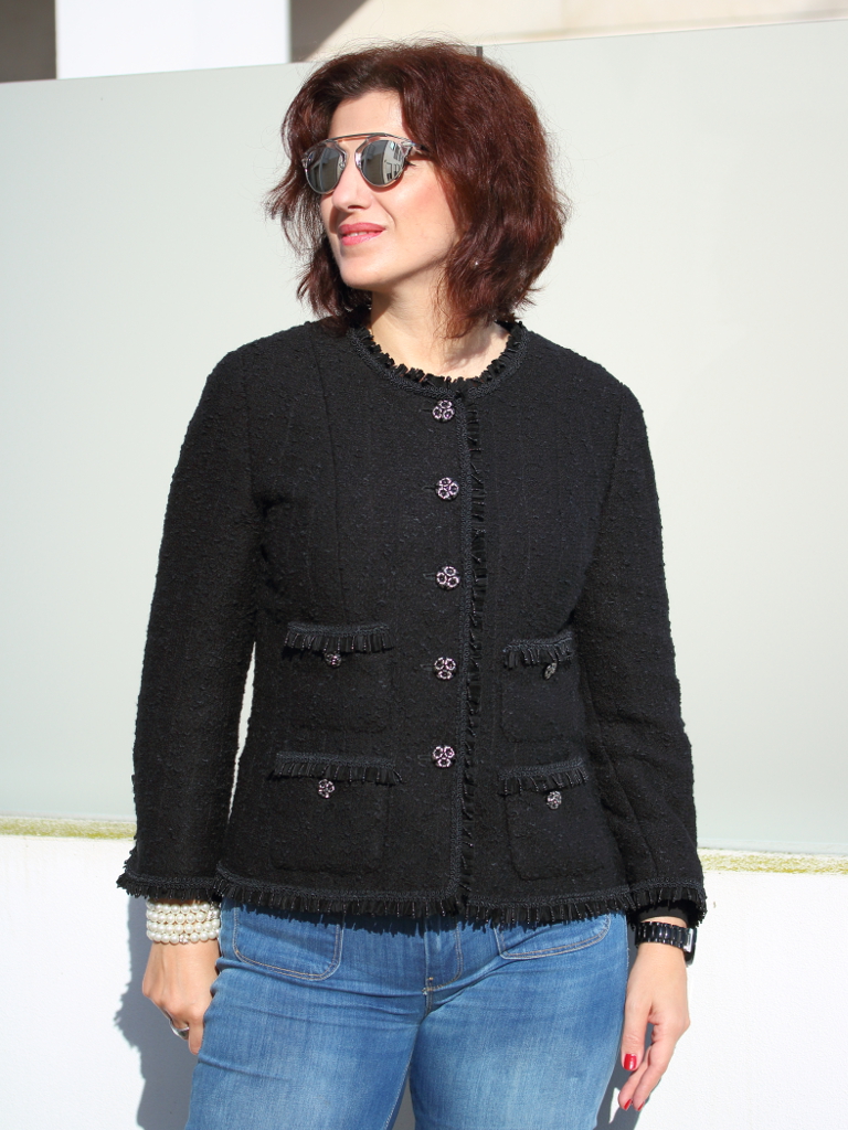 black chanel style jacket