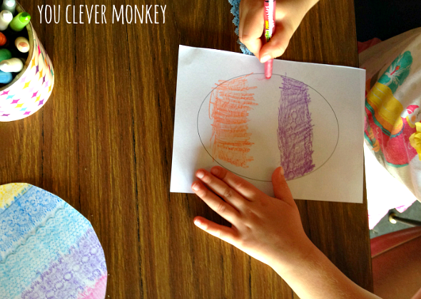 Easy Paper Easter Art Idea - using a simple technique that can be easily recreated at home or in the classroom | you clever monkey