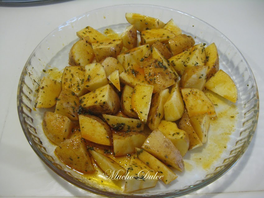 Patatas al microondas con pimentón de la vera