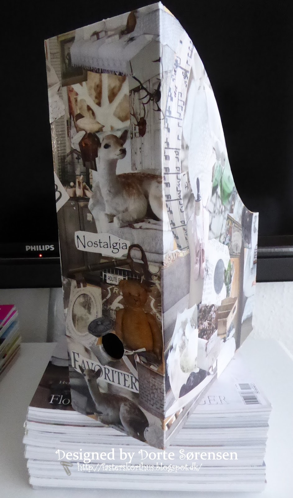 Fasters korthus Decoupage magazine box