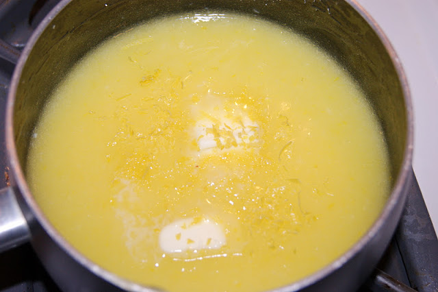 Adding Butter to Finish Lemon Curd Image