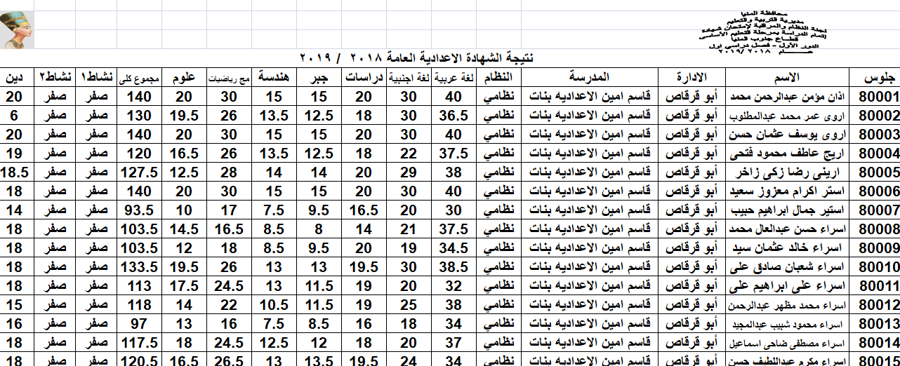 نتيجة الصف الثالث الاعدادي اعرف نتيجة الشهادة الاعدادية 2019 برقم