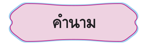 ชนิดของคำในภาษาไทย (คำนาม, คำสรรพนาม)