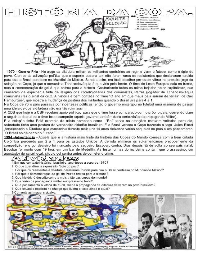 ATIVIDADES DIVERSAS CLÁUDIA: Atividades sobre a copa do mundo 2018