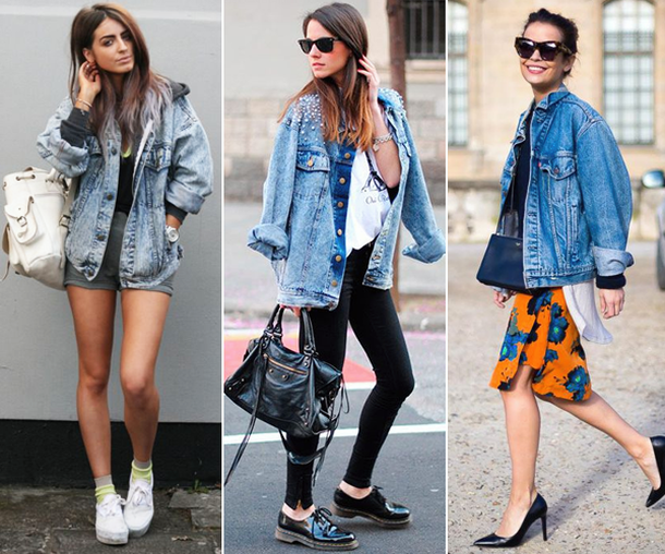 look com maxi jaqueta jeans