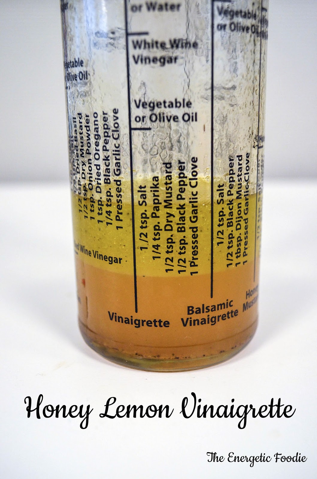 The Energetic Foodie Honey Lemon Vinaigrette Dressing
