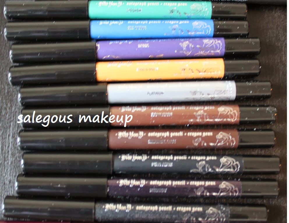 Salegous Makeup Eyeliner Swatches NYX, Urban Decay 24/7, Kat Von D