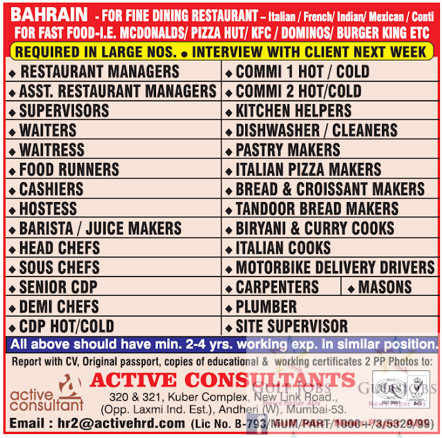 Bahrain job vacancies